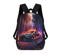 sinyumoney Lightning Car in Forest Sac À Dos, Cartable Imprimé En 3D, Sac À Goûter, Sac À Dos De Voyage, Sac À Dos Entre Amis, Sac À Dos Scolaire Pour Filles Et Garçons 17inch