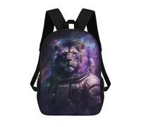 sinyumoney Lion Astronaut in Space -4 Sac À Dos Scolaire, Secondaire, Université, Voyage, Campus, Activités De Plein Air, Sports 17inch