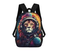 sinyumoney Lion Astronaut in Space Sacs À Dos Pour Enfants 17inch Sac À Dos Scolaire, Sac D'école Imprimé En 3D Pour Garçons, Élèves Du Primaire Et Du Collège