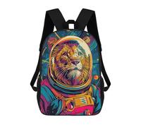 sinyumoney Lion Astronaut Space Sac À Dos Enfant Fille 3D, Sac D'école, Sac À Dos Pour Tout-petits, Sac À Dos Décontracté, Sac À Livres Tendance 17inch