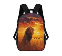 sinyumoney Lion at Sunset Sacs À Dos Pour Enfants, Cartables Imprimés En 3D, Sacs À Dos Pour Élèves Du Primaire Et Du Collège (garçons Et Filles) 17inch