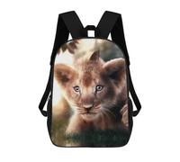 sinyumoney Lion Cub And Butterfly Sac À Dos Scolaire Imprimé En 3D Pour Garçons Et Filles, Sac À Dos Pour Ordinateur Portable Pour Enfants/étudiants/adultes 17inch