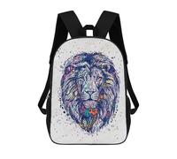 sinyumoney Lion Face Artwork Sacs À Dos Scolaires Pour Enfants, Sac D'école Imprimé En 3D Pour Garçons, Élèves Du Primaire Et Du Collège 17inch