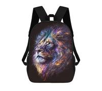sinyumoney Lion Face Cosmic Galaxy 17inch Sacs À Dos Scolaires Imprimés En 3D - Sacs À Dos Tendance Pour Garçons Du Primaire Et Du Collège