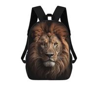 sinyumoney Lion Face Head Sac À Dos Scolaire Pour Enfants, Imprimé En 3D, Tendance Et Décontracté, Pour Garçons, Élèves Du Primaire Et Du Collège 17inch
