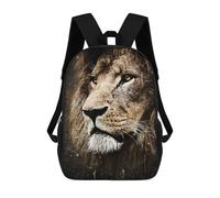 sinyumoney Lion Face Sacs À Dos Pour Enfants 17inch Sac À Dos Scolaire, Sac D'école Imprimé En 3D Pour Garçons, Élèves Du Primaire Et Du Collège