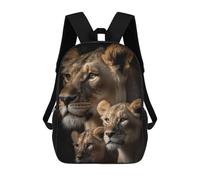 sinyumoney Lion Family Portrait Sac À Dos Enfant, Cartable, Sacs À Dos Scolaires Imprimés En 3D Pour Élèves Du Primaire Et Du Collège, Cadeau D'anniversaire Pour Adolescents 17inch