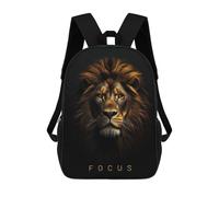 sinyumoney Lion Gold Dark Sac À Dos Scolaire Imprimé En 3D Pour Garçons Et Filles, Sac À Dos Pour Ordinateur Portable Pour Enfants/étudiants/adultes 17inch
