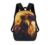 sinyumoney Lion in Flames Sac À Dos Scolaire Pour Filles Et Garçons, Grande Capacité, Léger, Pour Enfants Et Étudiants 17inch