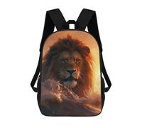sinyumoney Lion in Water-2 Sac À Dos Scolaire Pour Enfants, Imprimé En 3D, Tendance Et Décontracté, Pour Garçons, Élèves Du Primaire Et Du Collège 17inch