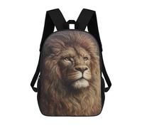 sinyumoney Lion King Painting Artwork-1 Sacs À Dos Tendance Imprimés En 3D 17inch Sac D'école Décontracté Pour Enfants, Garçons, Élèves Du Primaire Et Du Collège