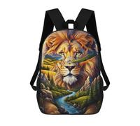 sinyumoney Lion Landscape Animal Sac À Dos Scolaire Enfant Tendance Et Décontracté, Sac À Dos Imprimé En 3D Pour Garçon, Grand Sac À Dos 17inch