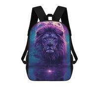 sinyumoney Lion Moon Reflection Art Print Sacs À Dos Pour Enfants 17inch Sac À Dos Scolaire, Sac D'école Imprimé En 3D Pour Garçons, Élèves Du Primaire Et Du Collège