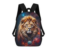 sinyumoney Lion of The Cosmos Sac À Dos Imprimé En 3D Pour Enfants, Sac D'école, Sac De Voyage Grande Capacité, Sac À Livres, Sac À Dos Pour Enfants 17inch