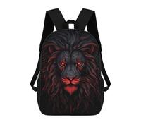 sinyumoney Lion Red And Black Animals Sacs À Dos Pour Enfants, Cartables Imprimés En 3D, Sacs À Dos Pour Élèves Du Primaire Et Du Collège (garçons Et Filles) 17inch
