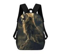 sinyumoney Lion Roaring at Moon Sac À Dos Scolaire Pour Enfants, Imprimé En 3D, Sac À Dos Tendance Pour Garçons, Élèves Du Primaire Et Du Collège 17inch