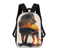 sinyumoney Lion Sacs À Dos 17 Pouces Pour Enfants, Sacs D'école Imprimés En 3D Pour Élèves Du Primaire Et Du Collège, Garçons Et Filles