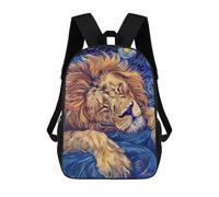 sinyumoney Lion Sleeping in Starry Night Style Sac À Dos Pour Garçons Et Adolescents, Sacs À Dos Pour Filles, Sacs À Dos Pour Tout-petits, Sacs À Livres Pour L'école Primaire Et Le Collège 17inch