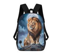 sinyumoney Lion Under Moonlight Sac À Dos, Cartable Imprimé En 3D, Sac À Goûter, Sac À Dos De Voyage, Sac À Dos Entre Amis, Sac À Dos Scolaire Pour Filles Et Garçons 17inch