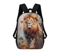 sinyumoney Lion Walking in Paint Sacs À Dos Imprimés En 3D Pour Enfants, Sacs D'école Tendance Pour Garçons, Sacs De Voyage, Sacs Scolaires Pour Élèves Du Primaire 17inch
