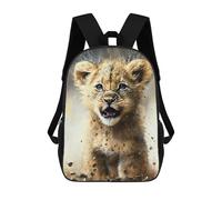 sinyumoney Lion Watercolor Drawing Sacs À Dos Scolaires Pour Enfants, Sac D'école Imprimé En 3D Pour Garçons, Élèves Du Primaire Et Du Collège 17inch