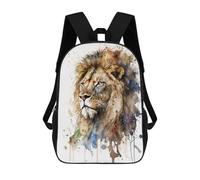 sinyumoney Lion Watercolor Sac À Dos Scolaire Imprimé En 3D, Sac À Dos Décontracté Pour Enfants, Sac D'école Imprimé En 3D Pour Garçons, Primaire Et Collège 17inch