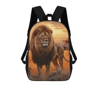 sinyumoney Lion Watercolor Sacs À Dos Pour Enfants, Cartables, Sacs À Dos Scolaires Imprimés En 3D, Sacs À Dos De Voyage Tendance Pour Enfants (primaire, Collège) 17inch