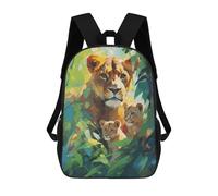 sinyumoney Lioness And Her Cubs Sacs À Dos Pour Enfants, Cartables Imprimés En 3D, Sacs À Dos Pour Élèves Du Primaire Et Du Collège (garçons Et Filles) 17inch