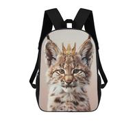 sinyumoney Little Lynx King Sac À Dos, Cartable Imprimé En 3D, Sac À Goûter, Sac À Dos De Voyage, Sac À Dos Entre Amis, Sac À Dos Scolaire Pour Filles Et Garçons 17inch