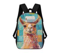 sinyumoney Llama with Toilet Paper Hat Sac À Dos, Cartable Imprimé En 3D, Sac À Goûter, Sac À Dos De Voyage, Sac À Dos Entre Amis, Sac À Dos Scolaire Pour Filles Et Garçons 17inch