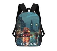 sinyumoney London Big Ben Sac À Dos Scolaire Imprimé En 3D Pour Enfants, Sac À Dos Garçon/fille, Sac De Voyage Pour Enfants 17inch