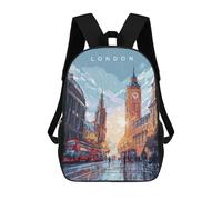 sinyumoney London Cityscape with Big Ben Sac À Dos, Cartable Imprimé En 3D, Sac À Goûter, Sac À Dos De Voyage, Sac À Dos Entre Amis, Sac À Dos Scolaire Pour Filles Et Garçons 17inch