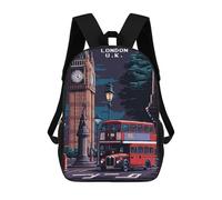 sinyumoney London England Pixel Art Sacs À Dos Pour Enfants, Cartables Imprimés En 3D, Sacs À Dos Pour Élèves Du Primaire Et Du Collège (garçons Et Filles) 17inch