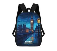 sinyumoney London Night View Sacs À Dos Pour Enfants, Sac À Dos Scolaire Imprimé En 3D Pour Enfants, Sac À Dos De Voyage, Sac À Livres Pour Enfants 17inch Sac D'école