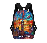 sinyumoney London Sac À Dos Scolaire Pour Adolescents, Imprimé En 3D, Ajustable, À Poches Tendance, Pour Enfants, Garçons, Filles, Étudiants Et Adolescents 17inch