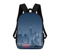 sinyumoney London Skyline Night Sac À Dos Pour Garçons Et Adolescents, Sacs À Dos Pour Filles, Sacs À Dos Pour Tout-petits, Sacs À Livres Pour L'école Primaire Et Le Collège 17inch
