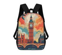 sinyumoney London Skyline with Big Ben Sacs À Dos Scolaires Pour Enfants, Sac D'école Imprimé En 3D Pour Garçons, Élèves Du Primaire Et Du Collège 17inch