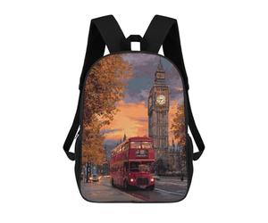 sinyumoney London Sunset with Big Ben-1 Sac À Dos Imprimé En 3D, Sac D'école Décontracté Et Tendance Pour Enfants, Sac D'école Pour Garçons, Collégiens 17inch