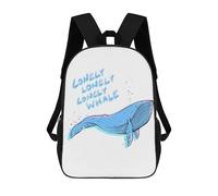 sinyumoney Lonely Whale Text Version Sacs À Dos Imprimés En 3D Pour Enfants, Sacs D'école Tendance Pour Garçons, Sacs De Voyage, Sacs Scolaires Pour Élèves Du Primaire 17inch