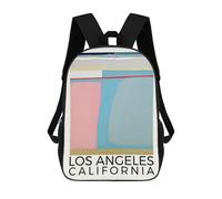 sinyumoney Los Angeles California Sac À Dos Scolaire Tendance, Sac À Dos Imperméable Et Décontracté Pour Le Campus, Les Voyages Et Le Sport En Plein Air 17inch