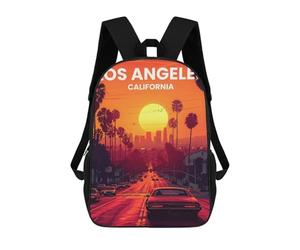 sinyumoney Los Angeles Sac À Dos, Cartable Imprimé En 3D, Sac À Goûter, Sac À Dos De Voyage, Sac À Dos Entre Amis, Sac À Dos Scolaire Pour Filles Et Garçons 17inch