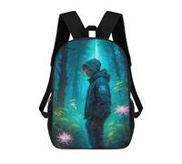 sinyumoney Lost in Magical Forest Sac À Dos Scolaire Pour Enfants, 43 Cm (17 Pouces), Imprimé En 3D, Pour Garçons, Élèves Du Primaire Et Du Collège