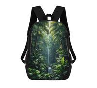 sinyumoney Lost Paradise Hidden Jungle Waterfall Sacs À Dos 17 Pouces Pour Enfants, Sacs D'école Imprimés En 3D Pour Élèves Du Primaire Et Du Collège, Garçons Et Filles