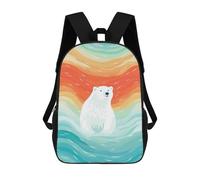 sinyumoney Lost Polar Bear Sac À Dos Scolaire Imprimé En 3D, Sac À Dos Décontracté Pour Enfants, Sac D'école Imprimé En 3D Pour Garçons, Primaire Et Collège 17inch