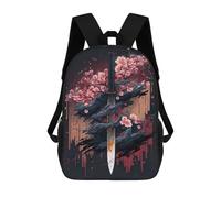 sinyumoney Lotus Katana Sac À Dos Scolaire Pour Filles Et Garçons, Avec Poche, Sac À Dos Tendance Pour Enfants 17inch
