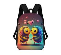 sinyumoney Love Bees in Harmony Sac À Dos Scolaire Enfant Tendance Et Décontracté, Sac À Dos Imprimé En 3D Pour Garçon, Grand Sac À Dos 17inch
