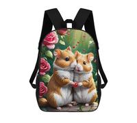 sinyumoney Love in Bloom Hamster Romance Sac À Dos Scolaire Imprimé En 3D Pour Garçons Et Filles, Sac À Dos Pour Enfants, Sac De Voyage 17inch