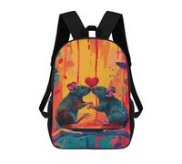 sinyumoney Love in The Rat Race Sacs À Dos Imprimés En 3D Pour Enfants, Sacs D'école Tendance Pour Garçons, Élèves Du Primaire Et Du Collège 17inch