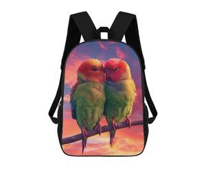sinyumoney Lovebirds Sunset Embrace Sac À Dos Imprimé En 3D Pour Enfants, Sac À Dos Scolaire, Sac À Dos De Voyage Pour Enfants, Sac À Livres Grande Capacité, Sac À Dos Pour Enfants 17inch