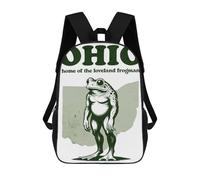sinyumoney Loveland Frogman Ohio Sacs À Dos Imprimés En 3D 17inch Sac À Dos Scolaire Pour Enfants, Sac À Dos Décontracté Pour La Journée, Sac De Voyage Décontracté Pour Les Élèves Du Collège